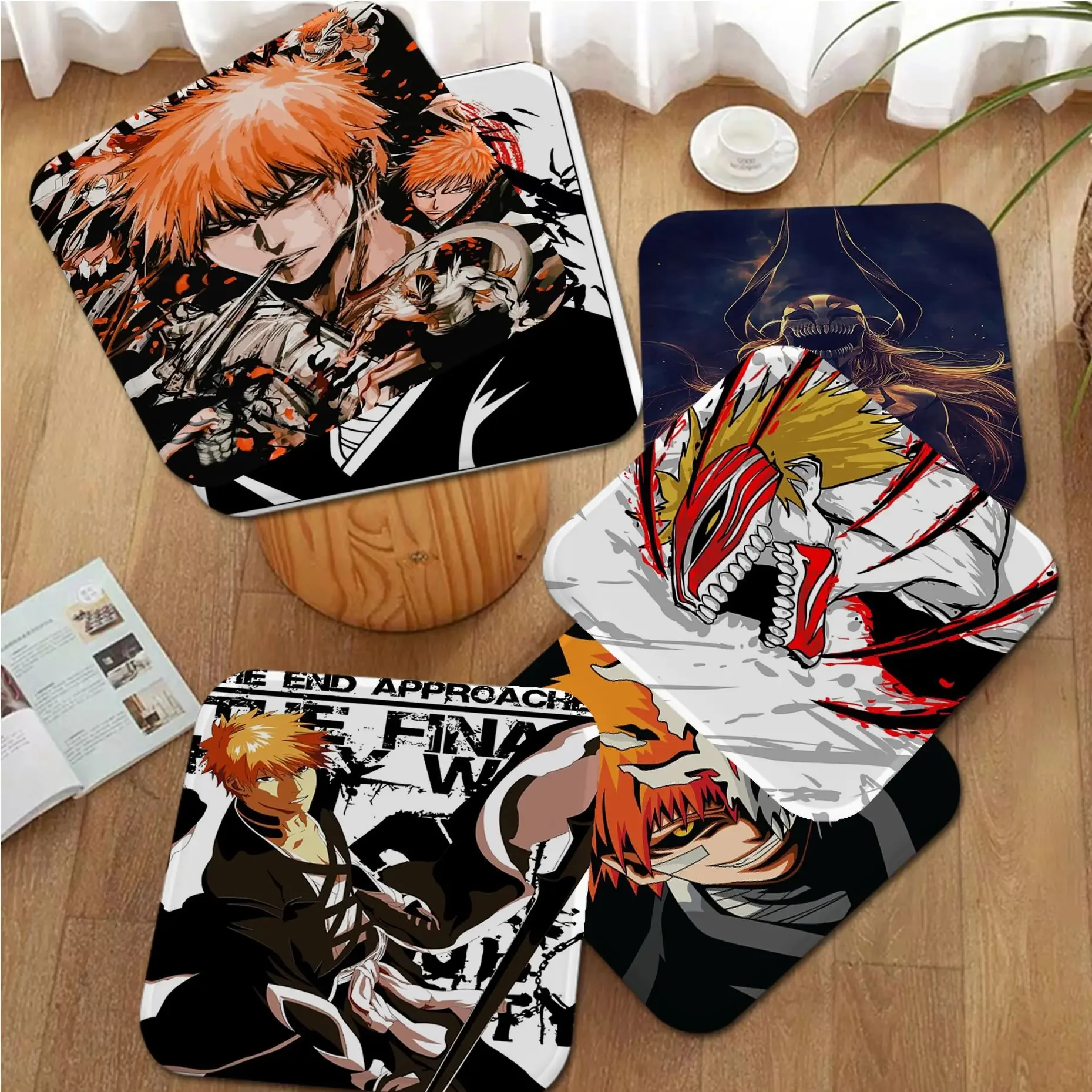 

Japanese Anime Bleach European Seat Cushion Office Dining Stool Pad Sponge Sofa Mat Non-Slip Sofa Decor Tatami