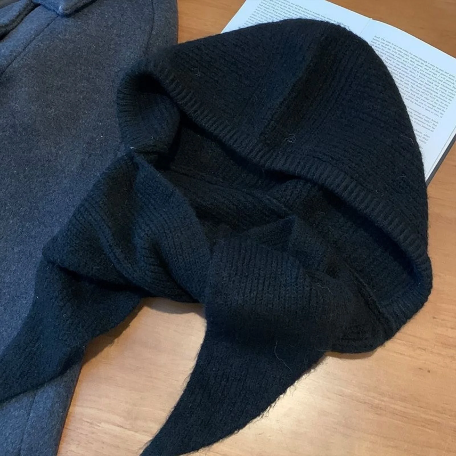 Korean Balaclava Bonnet Women Skullies Beanies Hat Scarf One-piece Thickened Warm Neck Protection Winter Accessories Knitted Law image 5