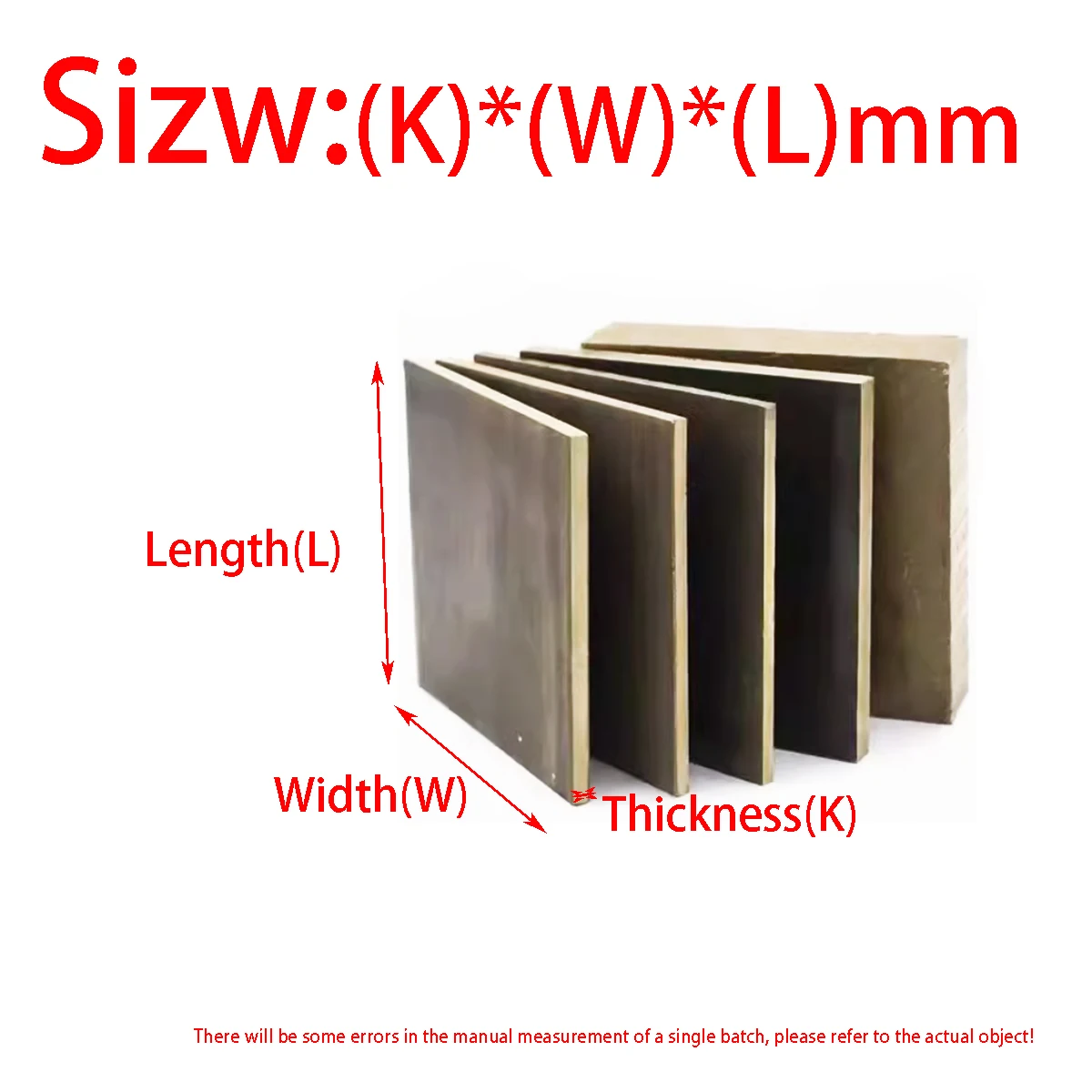 Phosphorus Bronze Plate, Square Plate, Thin Sheet Metal Processing Plate Thickness0.2/0.5/1/1.5/2/3mm