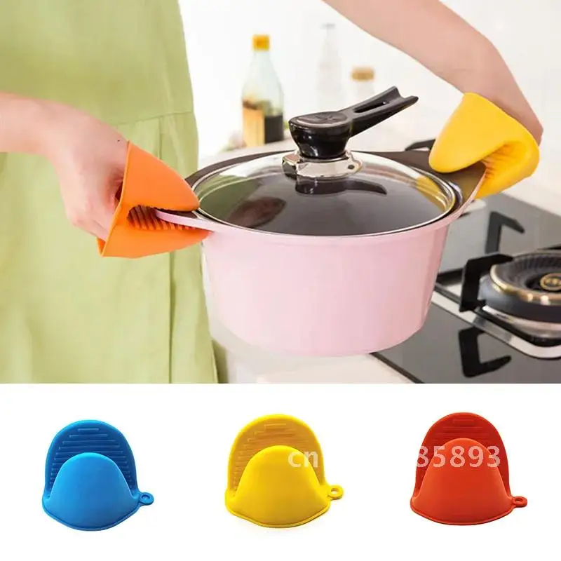 

Gloves Silicone Heat Resistant Kitchen Clips Non Stick Anti-Slip Pot Dish Bowl Holder Clip Cooking Baking Oven Mitts Hand Clip