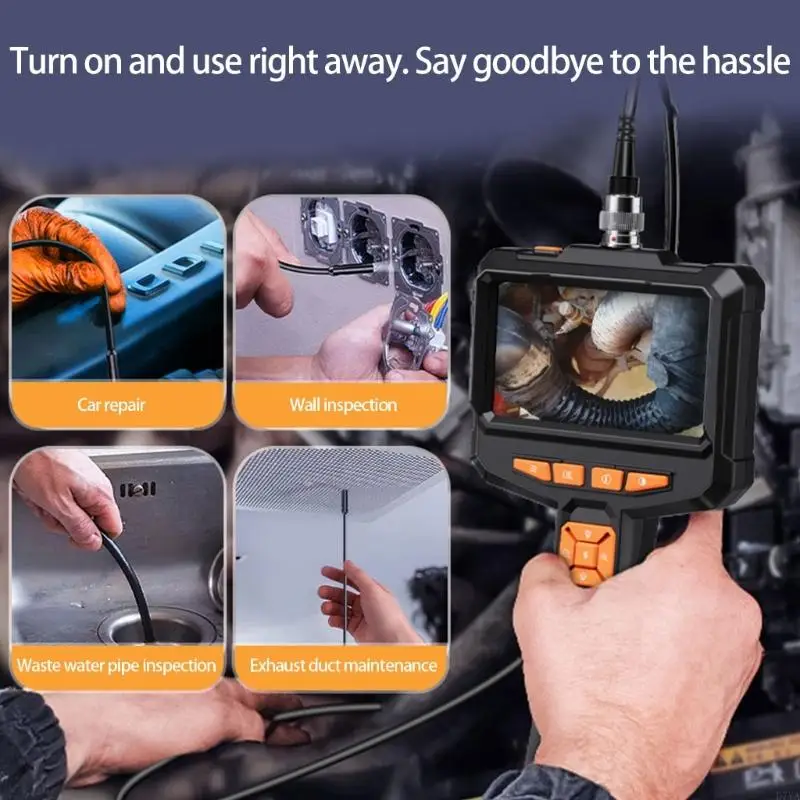 

Промышленный эндоскоп водонепроницаемая камера легкая работа 5M Кабельный механик Диагностический инструмент D7ya