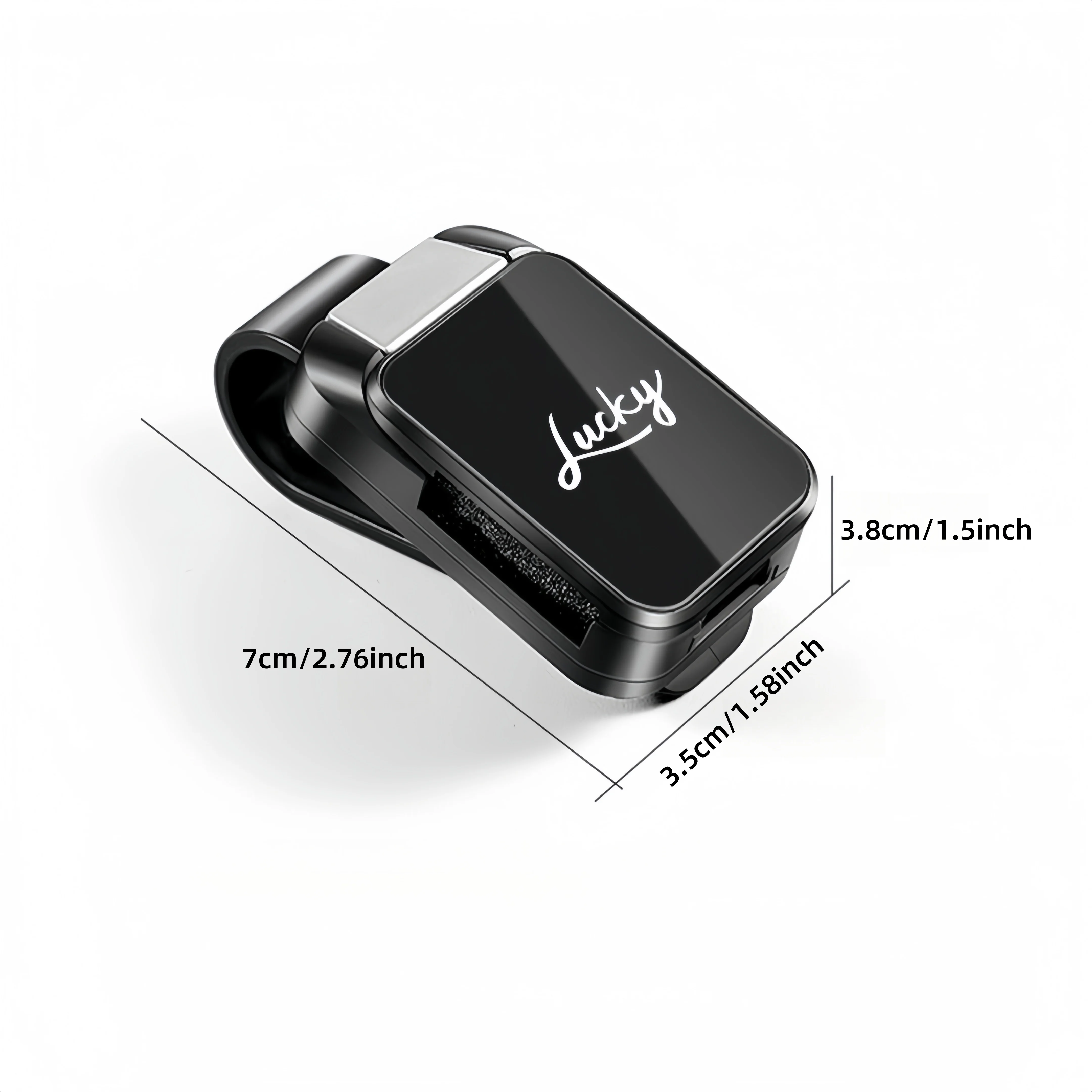 Auto Sun Visor Eyeglasses Clip, 2 Patterns Available, Snap‑on Sunglasses Bracket, Interior Card Ticket Organizer Accessory
