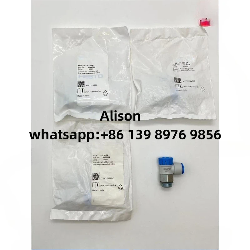 

2pcs One way throttle VFOE-LE-T-G14-Q8 8068729 VFOE-LE-T-G14-Q10 8068730