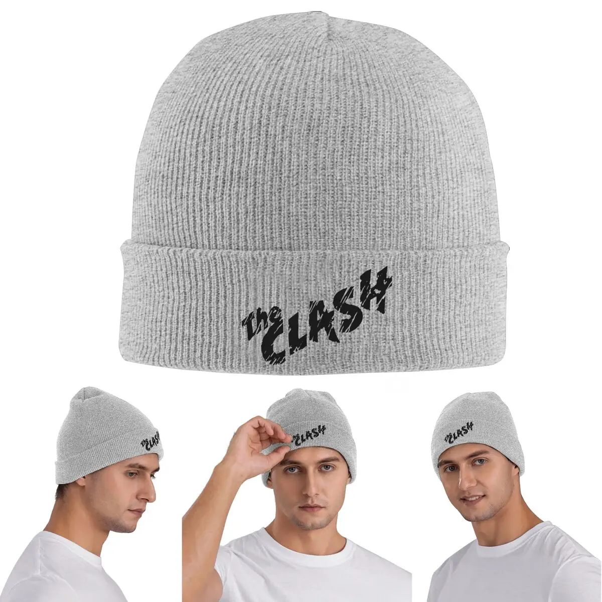 روك باند كلاش شعار دافئ محبوك قبعة الشتاء متماسكة بونيه قبعة Skullies Beanies الهيب هوب قبعات للجنسين #1