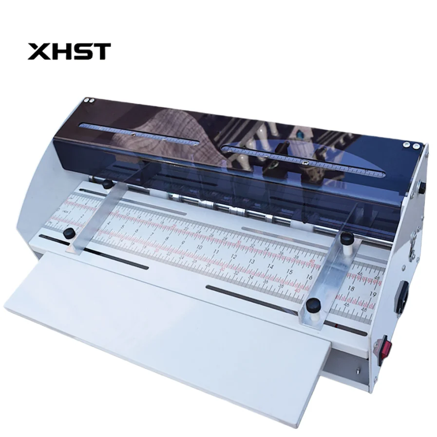 Desktop 3in1 H500 470mm Multi Function Automatic Electric Perforator Scorer Cutting Paper Creasing Perforating Machine