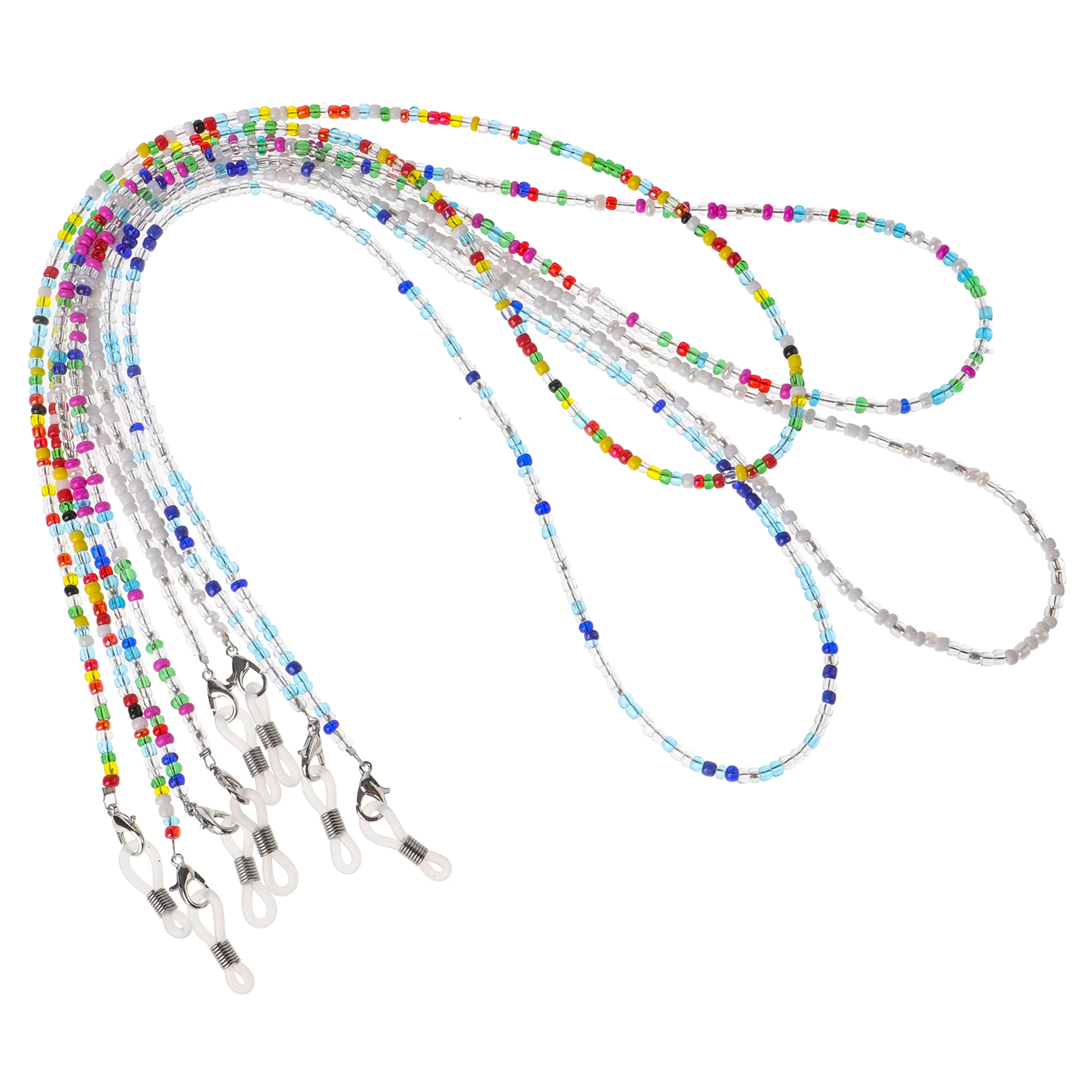 

4pcs Sports Glasses Chain For Women Beaded Eyeglass Lanyard Anti-Lost Sunglasses Holder Durable Lightweight Acrylic Eyewear