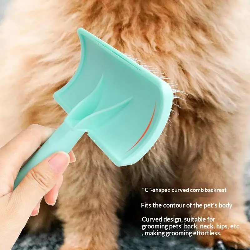 Dog Grooming Comb Arc-shaped Long Needle Comb Massage Open Knot Comb Hair Tool Large Dog Pet Supplies Accessories Cleaning Tool
