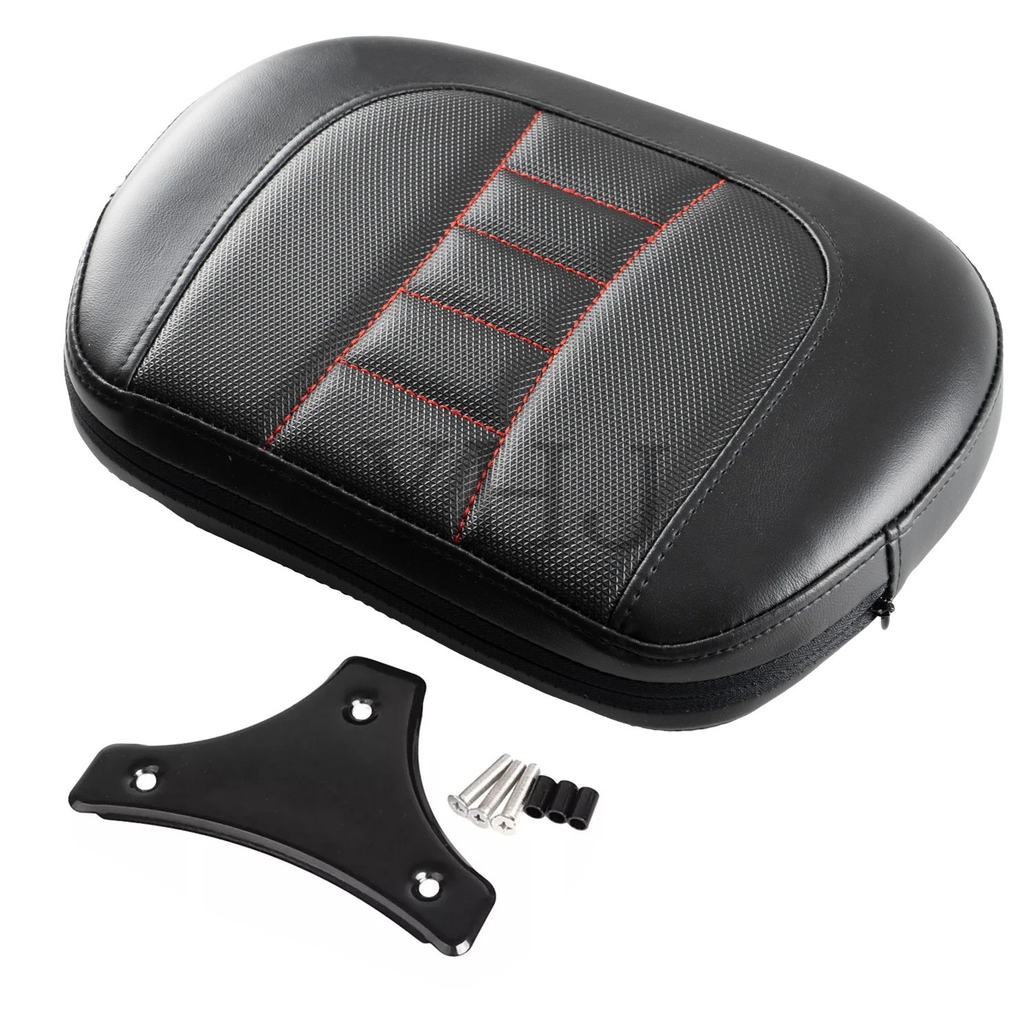 

Black Bracket Motorcycle Passenger Sissy Bar Backrest Pad For Harley Touring CVO Street Bob Road King Electra Glide 1997-2024