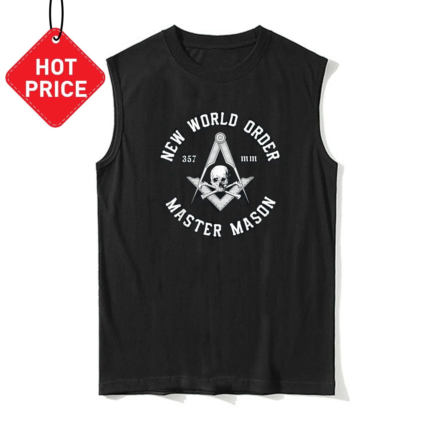 

Новый World Order Master Mason Illuminati Freemason Tank, новая летняя повседневная мужская футболка без рукавов из 100% хлопка с круглым вырезом