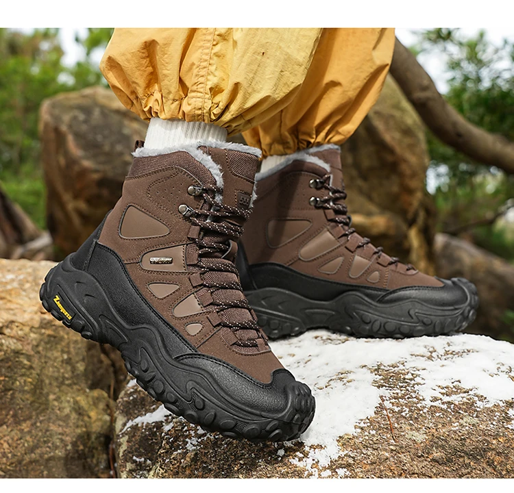 Herren-Winterstiefel, warm, kältebeständig, mit weichem Innenfutter, strapazierfähig, ideal für den Einsatz im Freien, für den täglichen Gebrauch, als Weihnachtsgeschenk. – Detail 15