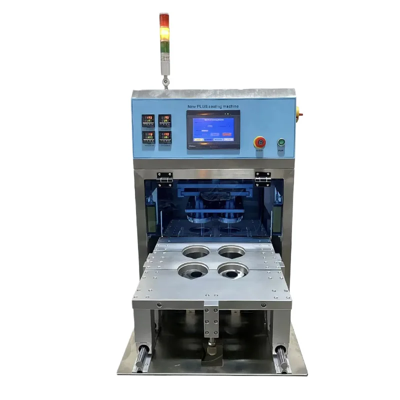 Fully Automatic Paper Tube Can Sealing Machine, Film Sealer for Potato Chips, Biscuits, Pastry & Puffed Snack Packaging