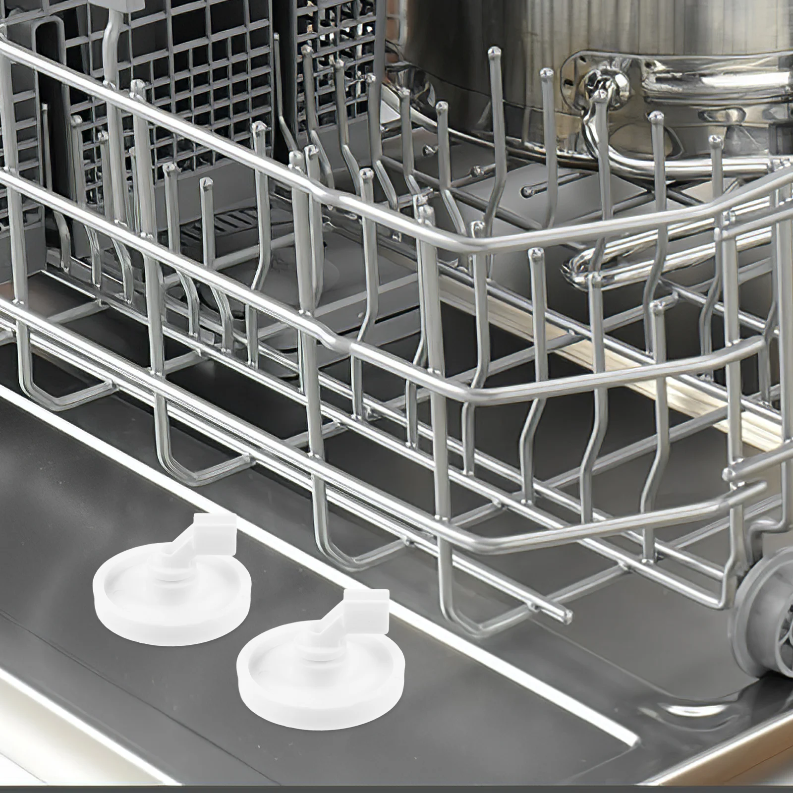 

4 Pcs Dishwasher Accessories Plastic Rack Lower Pulley Bracket Compact Design Durable Material Household Appliances