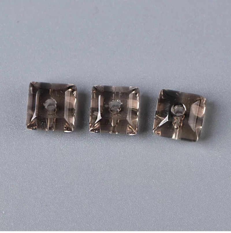 Natural crystal tea crystal small square brick bead partition DIY handmade jewelry accessories