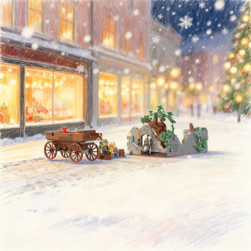 

403pcs MOC Castle Wolfpack Hideout Model Building Blocks Construction Creative Idea Education Toys Brick Christmas Gifts Kids