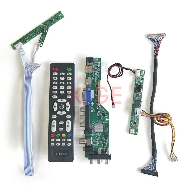 Imagem -03 - Placa do Controlador da Matriz Dvb do Monitor do Lcd Caber Lm195wx1 Mt190aw02 1440*900 Lvds 30 Pinos 19.5 Diy Kit Hdmi-compatível Vga av Usb rf