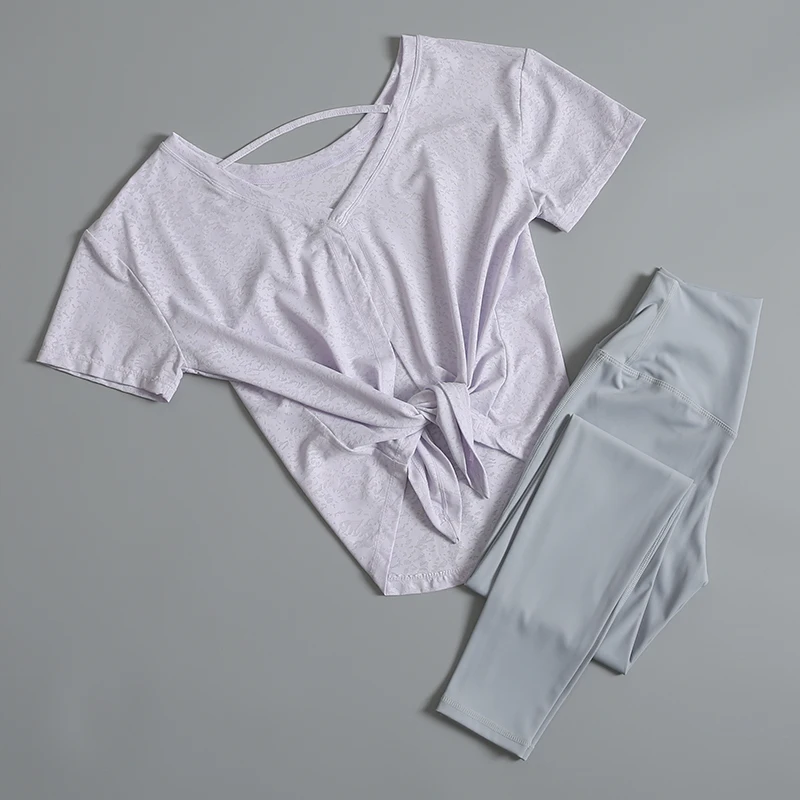 Terno esportivo para mulheres high-end novo estilo primavera e verão ginásio manhã jogging moda profissional secagem rápida yoga terno