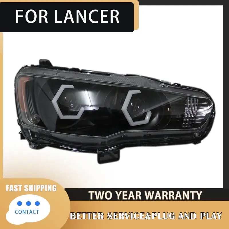 Cars Styling Headlight For Mitsubishi Lancer EX 2008-2016 Headlights LED Running lights Bi-Xenon Beam Fog lights angel eyes