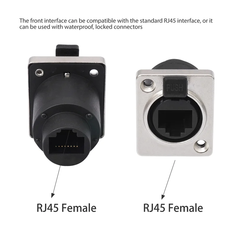 ABSY RJ45 Waterproof Network Connector With Rubber Cover RJ45 Ethernet Connector RJ45 Connector 180 Degree