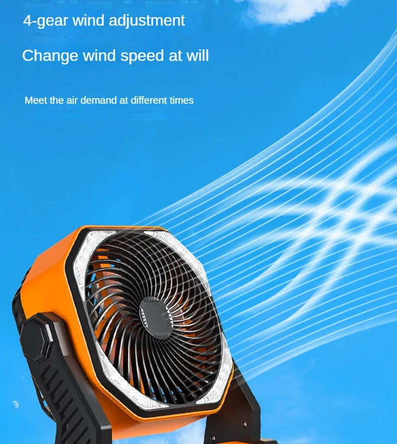 Ventilatore Portatile Pieghevole, 3600 MAh, Regolabile A 180°, 6 Velocità Di Rotazione Ricaricabile Tramite Usb Con Display Del Consumo Energetico In Tempo Reale 88195603