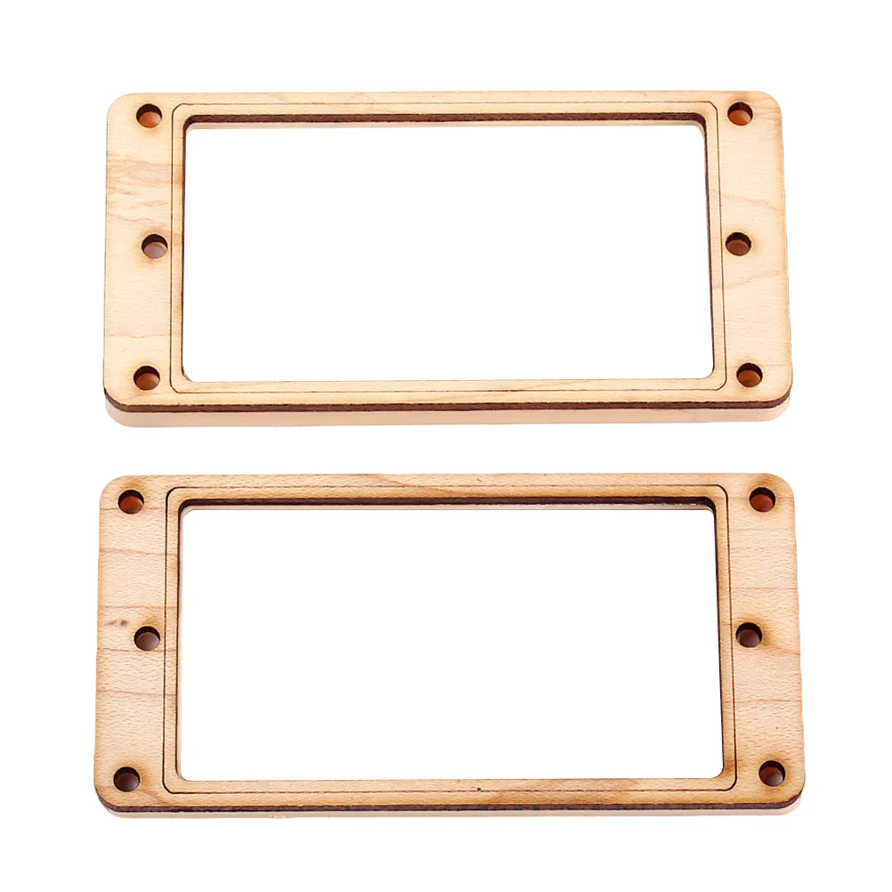 

2Pcs Pickup Ring Humbucker Frame Slanted Double Coil Maple Wood Plastic Electric Guitar Mounting Ring DIY Accessory Replacement
