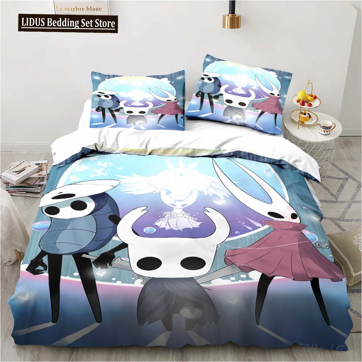 

Cartoon Bedding Set Genshin Impact Game 3d Duvet Cover Set Comforter Bed Linen For Boy Decor Bedclothes 200x200