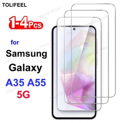 Tempered Glass For Samsung Galaxy A35 A55 5G Screen Protector Film HD Crystal 9H Protective Transparent Phone Glass
