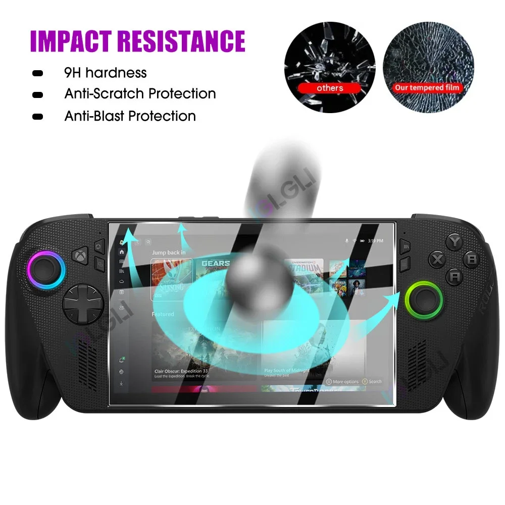 Akcesoria ochronne 2 w 1 do ROG Xbox Ally / Ally X, twardy futerał EVA + zestaw podróżny z folią ochronną ze szkła hartowanego — zdjęcie produktu 4