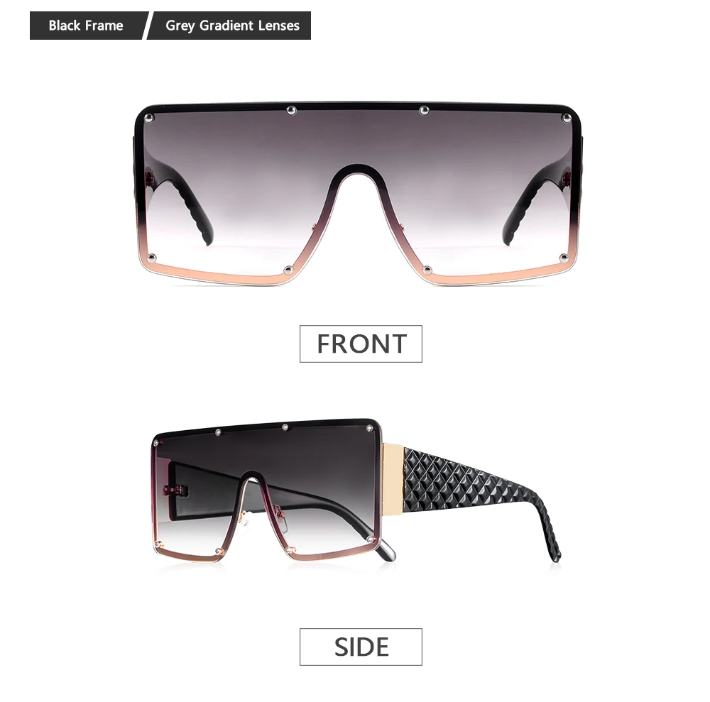 CRIXALIS Damen-Sonnenbrille mit großem Rahmen, quadratisch, Y2K-Marke, Vintage-Sonnenbrille, Schildbrille, UV400-Schutz, Sonnenbrille für Damen – Detail 11