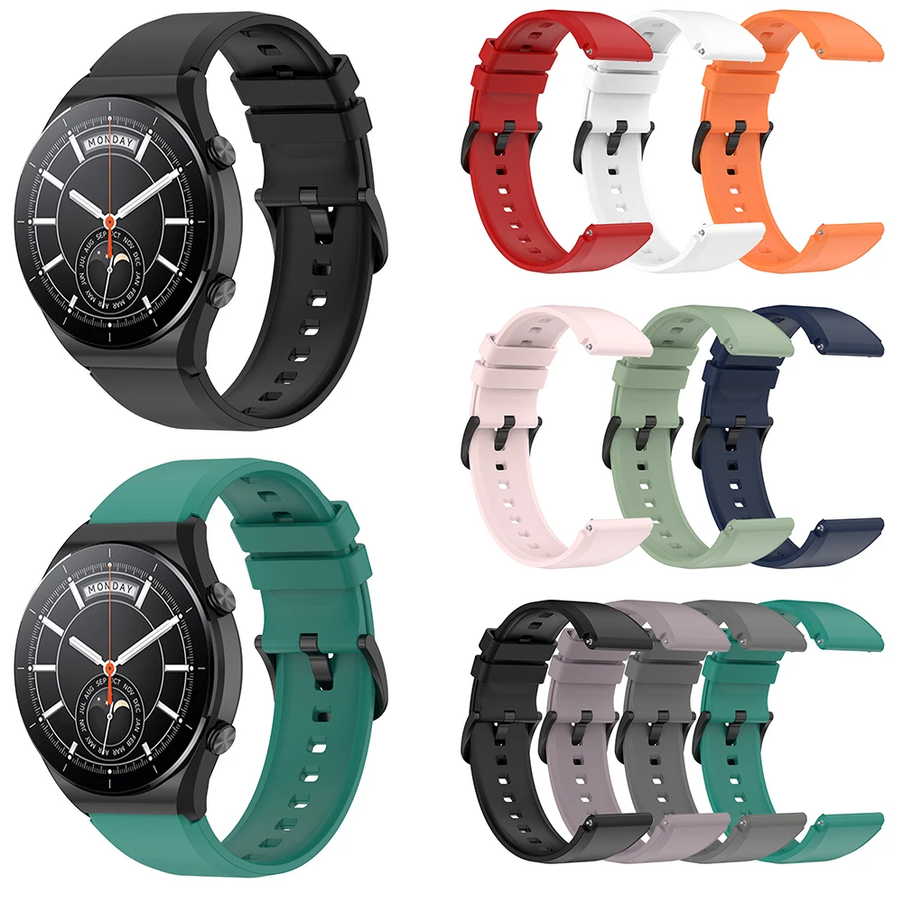 Correa de silicona de 22mm para reloj Xiaomi S1, Correa deportiva del mismo párrafo para relojes inteligentes, pulsera de repuesto