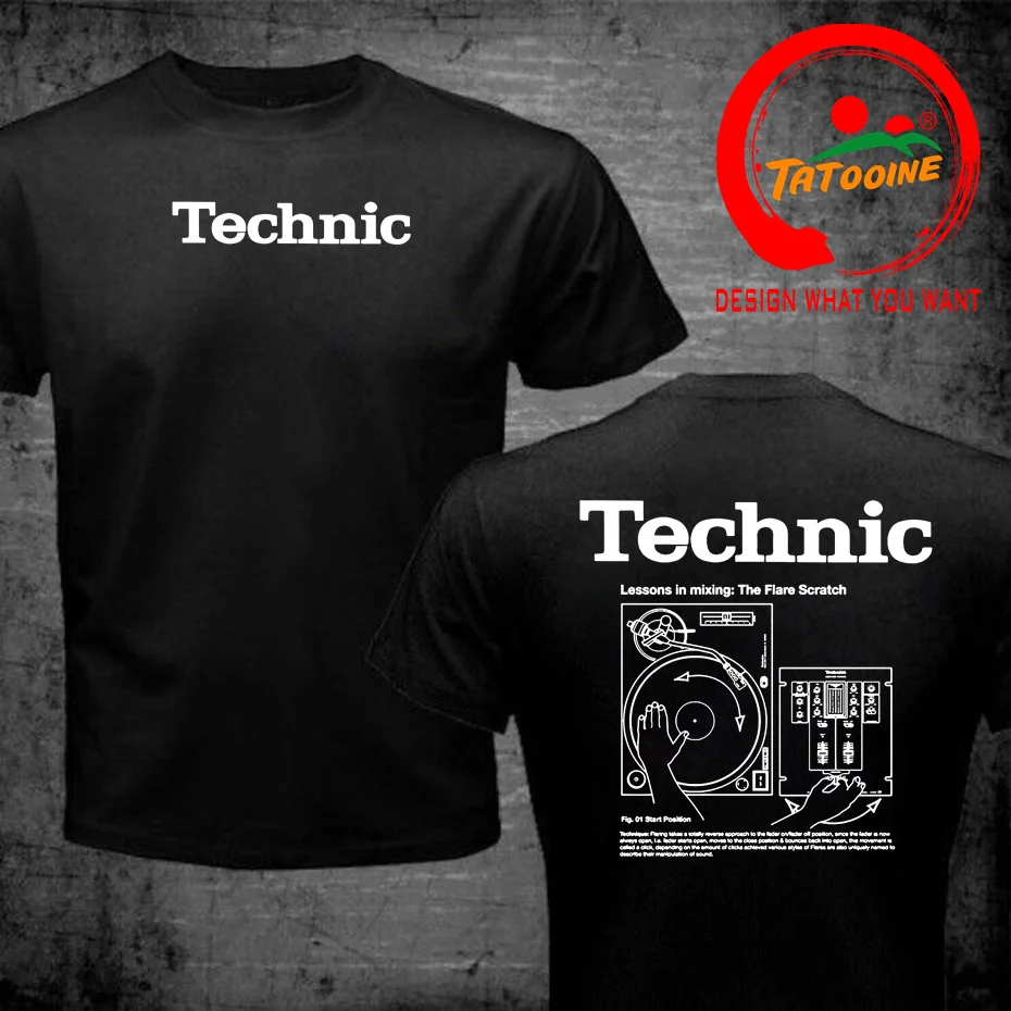 Technics DJ Turntable Music House Techno Electronic Hip Hop T Shirts Men Graphic Streetwear Short Sleeved Birthday Gifts T-shirt