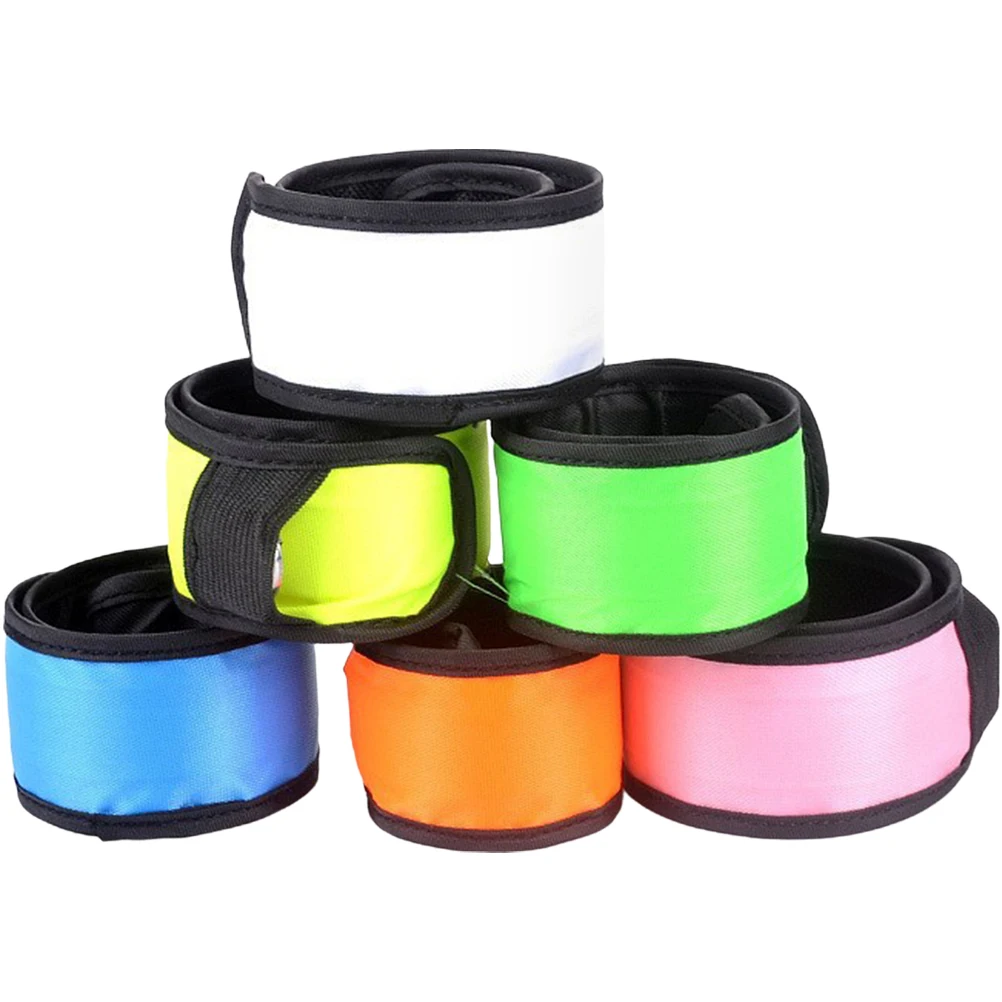 Bracelet lumineux à Led scintillante, 6 pièces, accessoire de fête pour enfants, bande lumineuse, résistant à l'usure, sécurité en cours d'exécution, Compact et Portable