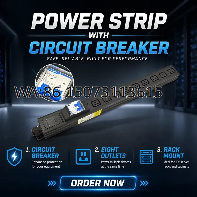 Bloc d'alimentation PDU à prises C19, 8 voies, 16A 250V, cordon d'alimentation avec prise C20 pour Antminer, Whatsminer, Avalon, rig de minage, alliage robuste