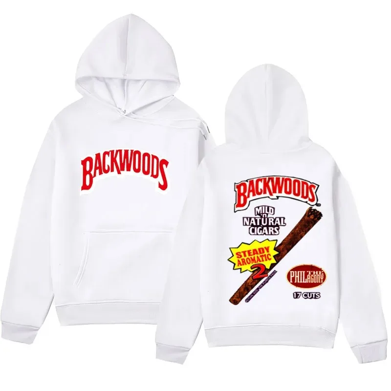 2023 Men Women Backwoods Cartoon Brand Print Autumn Winter Hoodie Simple Pullovers Long Sleeve Hooded Hipster Streetwear