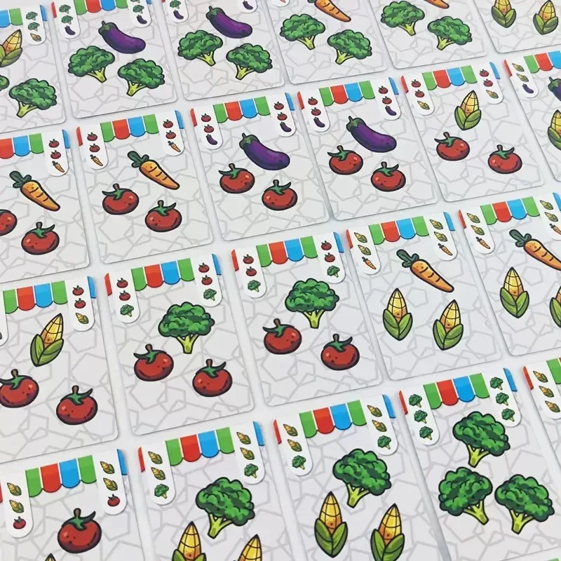 Vegetable Stock Board game cards Same style as Little Farmer scoring Logic thinking game view 5