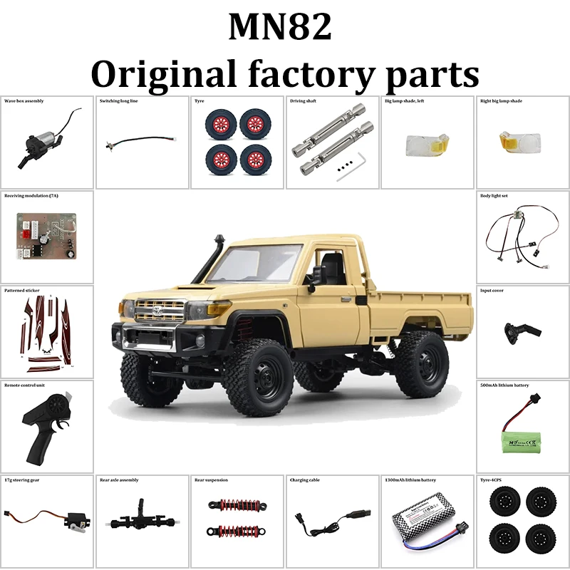 

Original Accessories of MN82 and MN82S 1:12, Transmission Shock Absorbers Bridge Accessories Wheel Arches, Undamaged Accessories
