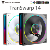 140mm ARGB Fan Infinity Mirror Design 5V 3PIN Aura Sync 4PIN PWM 600-1800RPM Cooler Fan Jungle Leopard Transwarp Star Ring 14
