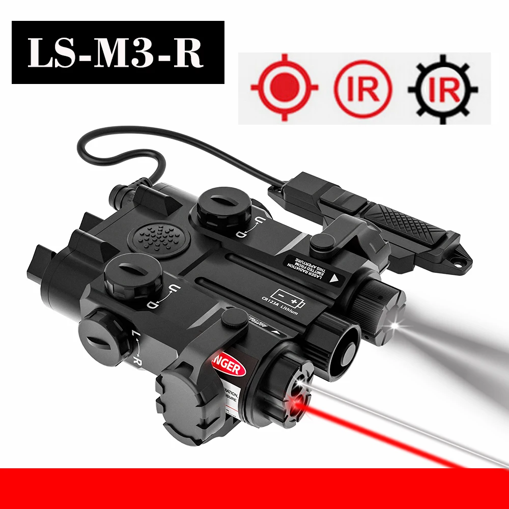 M3 Multifunction Laser Aiming Device Red/Green Laser and IR Aiming Laser with IR Illuminator for AR15 Rifle Night Vision Lasers