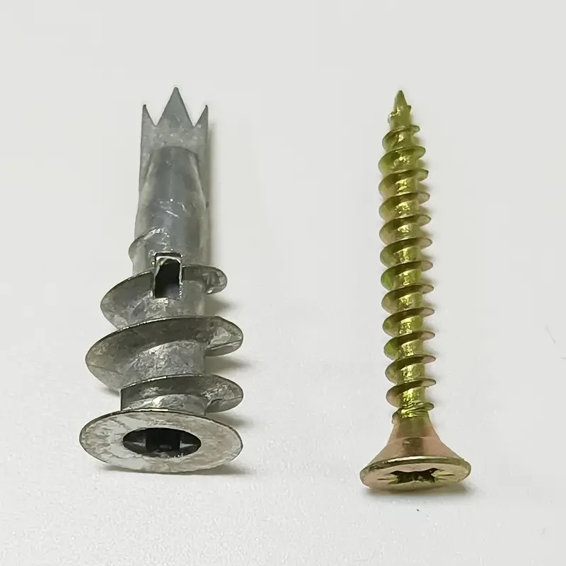 100PCS/50ชุด plasterboard drywall Anchor Hollow Wall Self-drilling Wall plug พร้อมสกรูแตะ drywall Bolt พร้อมสกรูแตะ