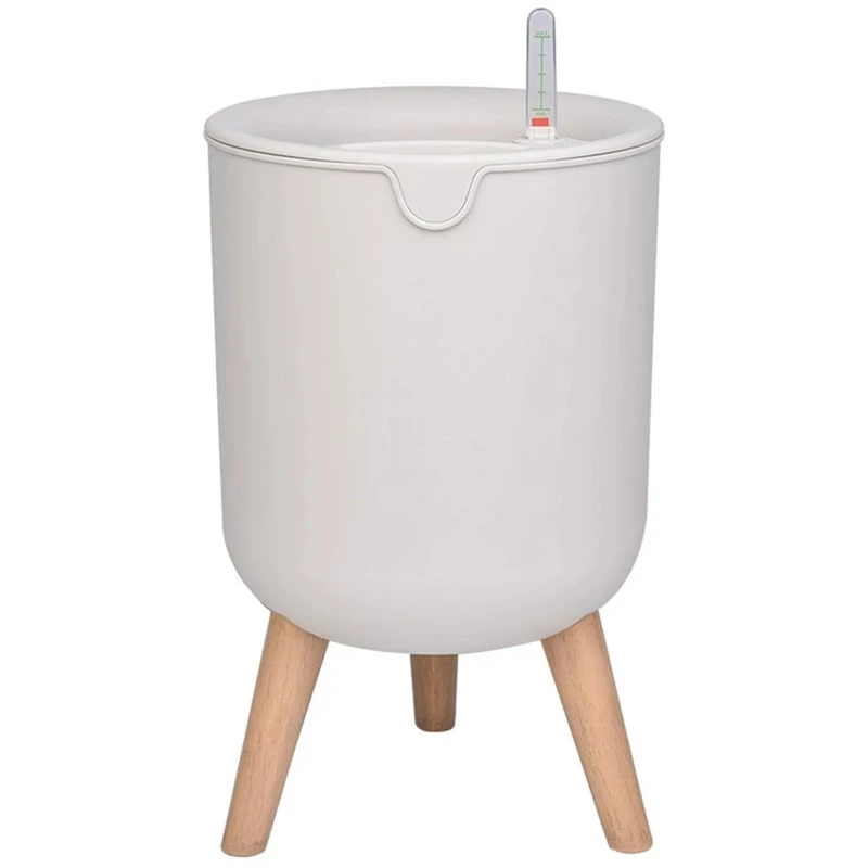 Household Indoor Automatic Self-Watering Flower Pot Large Floor-Standing Potted Storage Basin With Water Level Indicator