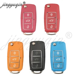 jingyuqin Flip Folding 3 Buttons Remote Car Key Shell For Volkswagen VW Jetta Golf Passat Beetle Polo Bora Fob Case