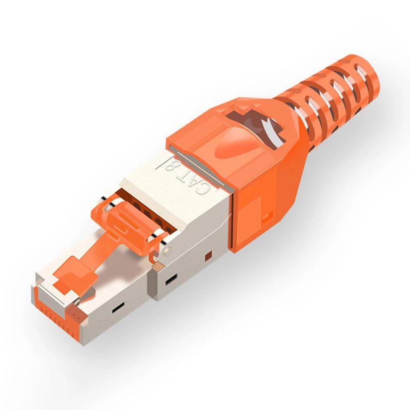 ZoeRax RJ45 Cat8 Cat7 Cat6A Steckverbinder Werkzeuglos, Zinklegierung Abgeschirmte Ethernet-Anschlussstecker, 10Gbps Einfacher Internet-Stecker