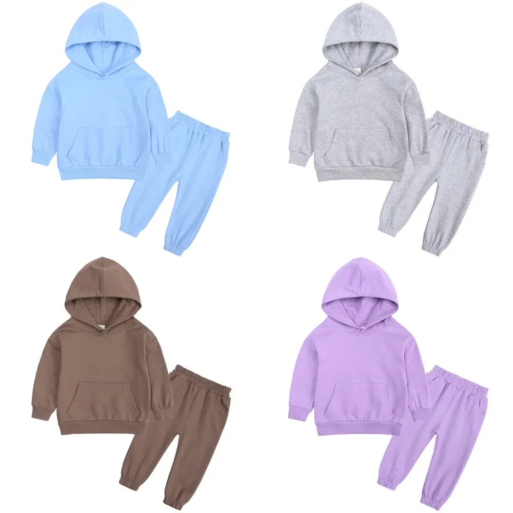 

Spring Children Clothes Kids Suit Warm Sweater Girl Fleece Hoodies Pullover Sweatshirt Pant Winter Girl Boy Tracksuit Sportswear