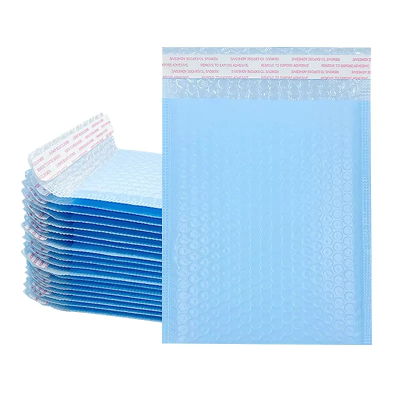 50Pcs Sky Blue Bubble Mailer Bubble Padded Mailing Envelopes Mailer Poly for Packaging Self Seal Shipping Bag Bubble Padding