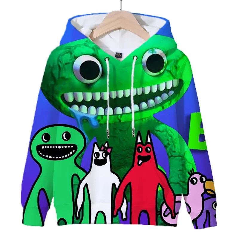 Garten Of BanBan Print Hoodies Kids Harajuku Sweatshirts Outwear Boys Girls Cartoon Pullover Hoody Autumn Winter Children Tops
