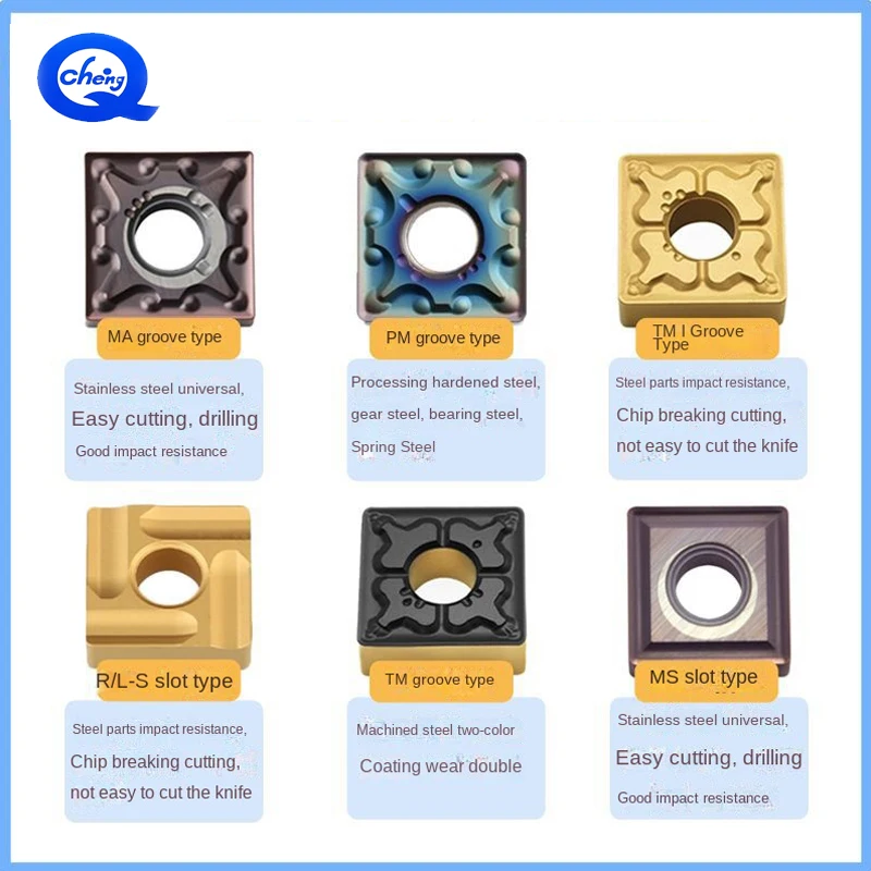 SNMG120404 SNMG120408 CNC 터닝 인서트 사각 네거티브 레이크 러핑 인서트 (강철, 스테인리스강, 주철 가공용)
