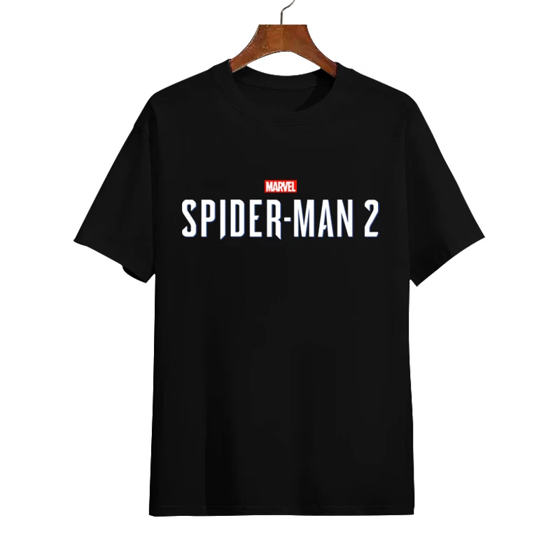 Marvel Spiderman 2 Game Marvel Spiderman 2 maglietta a maniche corte Spiderman mezza manica in cotone da uomo e da donna