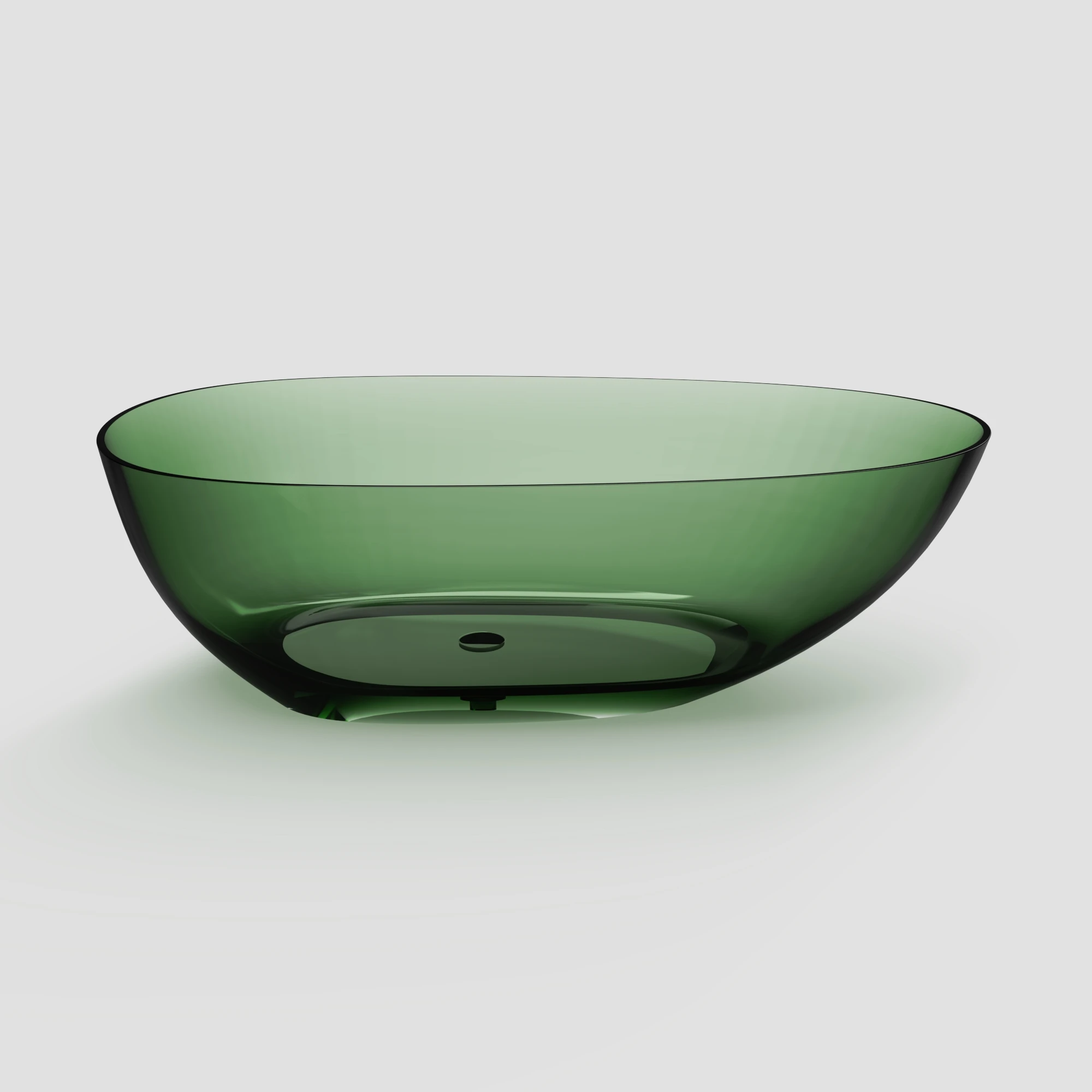 Clear Freestanding Bathtub Oval Pattern with Drainer Baby Soaking Application for Hotels