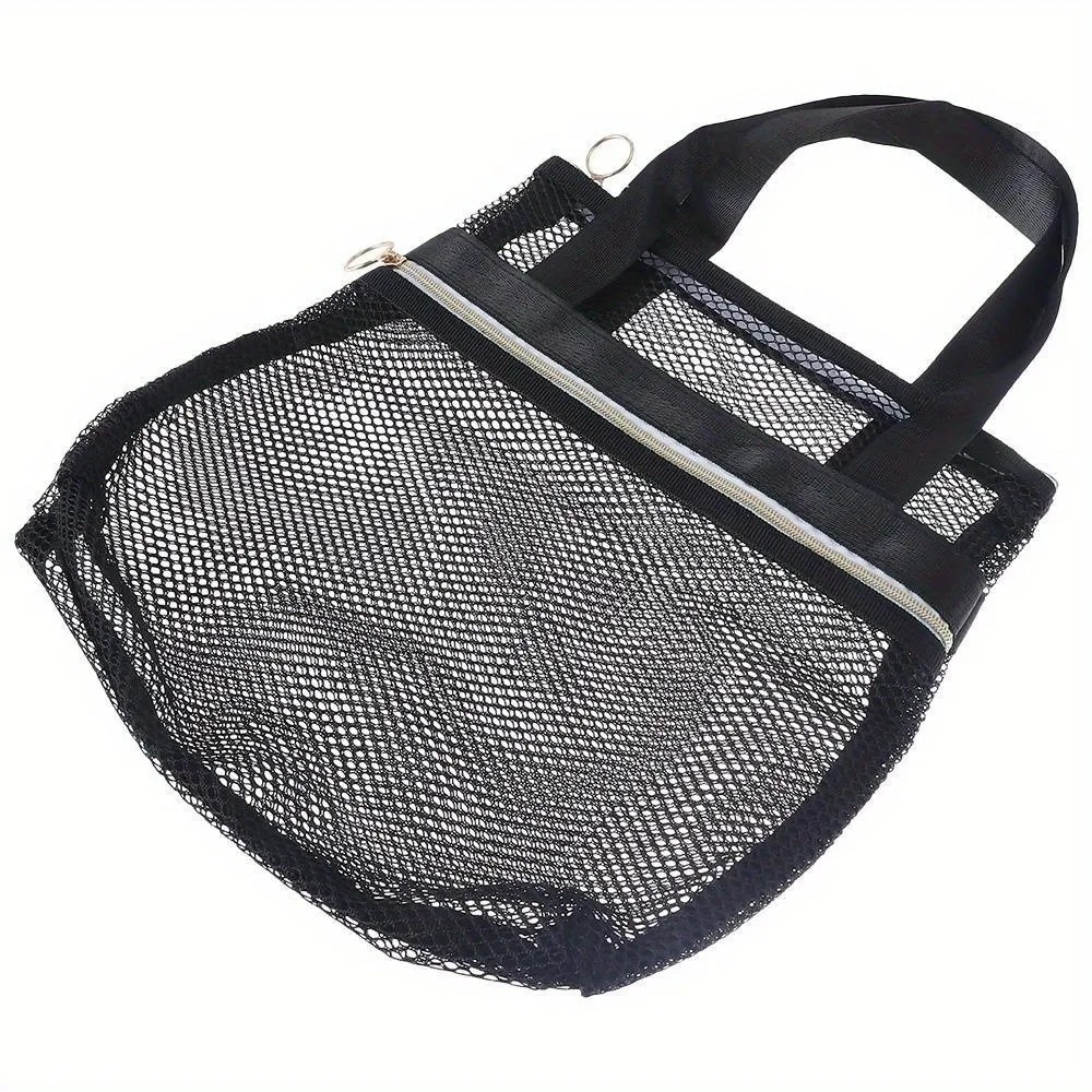 Tragbare Mesh-Strandtasche, durchsichtig, für Toilettenartikel, Organizer, Dusche, Kosmetiktasche, Aufbewahrungstasche, multifunktionaler Reise-Kulturbeutel, Schwimmen