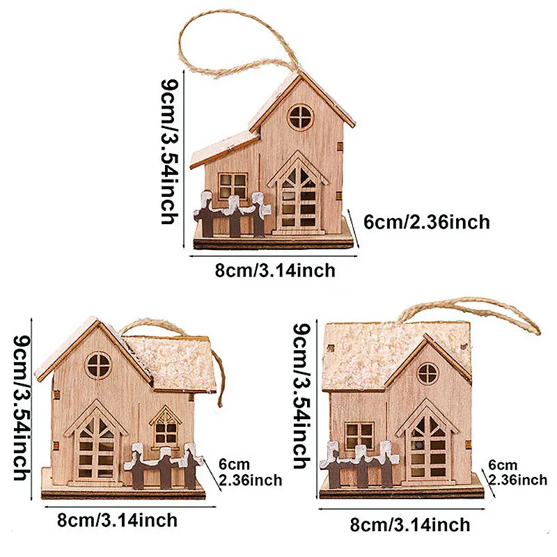 USB Night Lights Christmas DIY Small Village House Night Lamp 5V USB plug Indoor Hanging Lanterns Festive Party Decoration