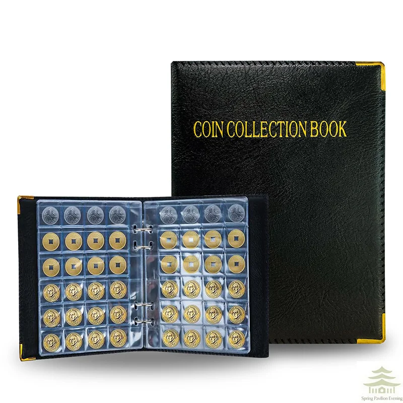 Coin Collection Album-10/20 Pages 120/360 Pockets Coin Storage For Collectors, U.S.Pennies Dimes Nickels Quarters, Small Badges